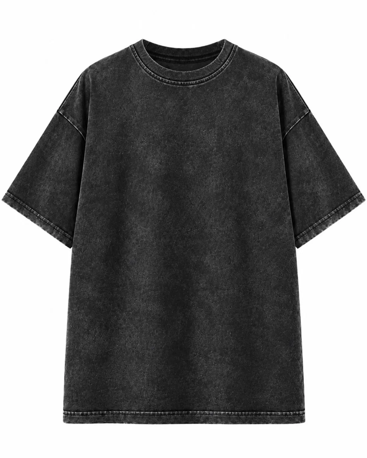 Acid wash oversized tee in Black