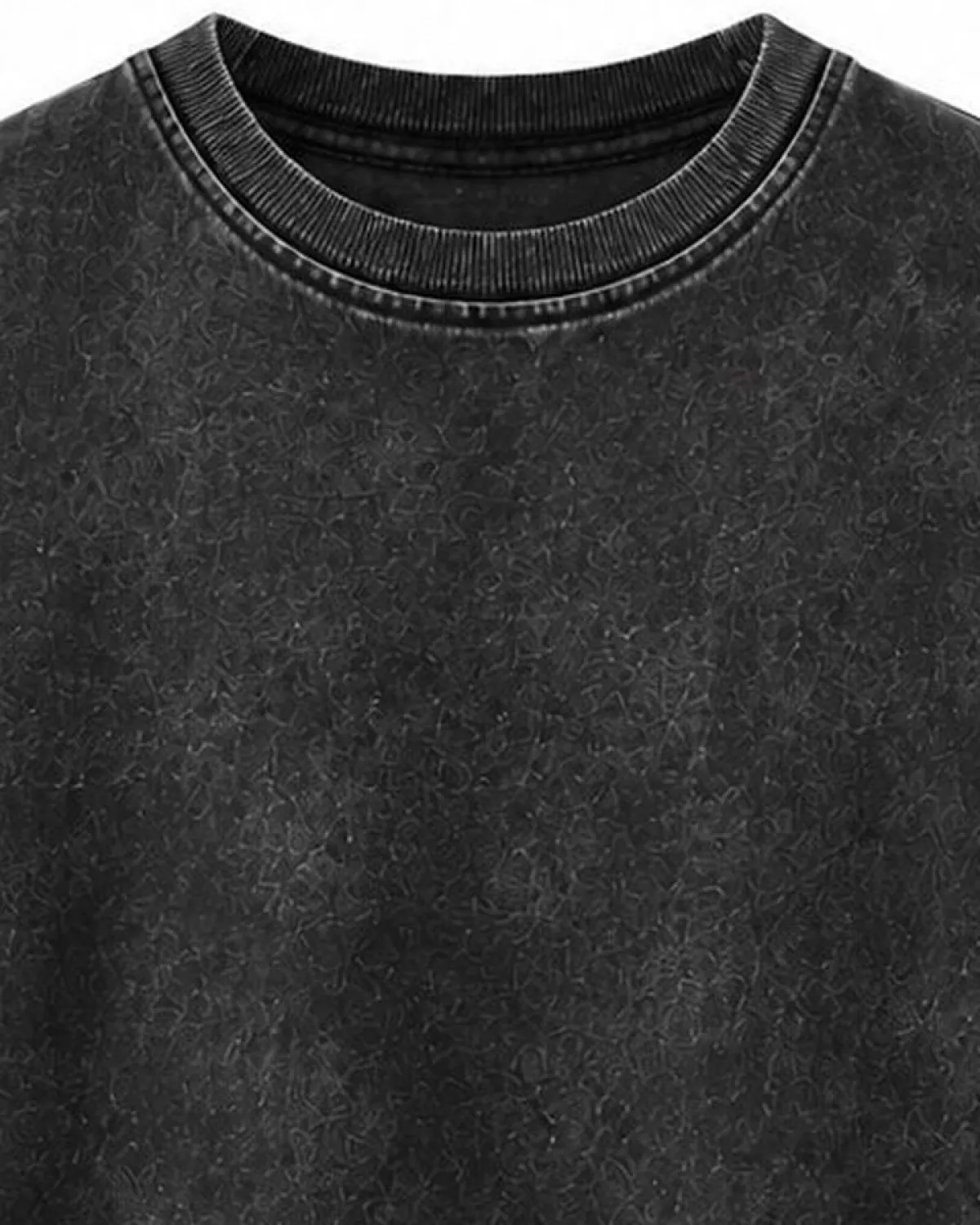 Acid wash oversized tee fabric close-up