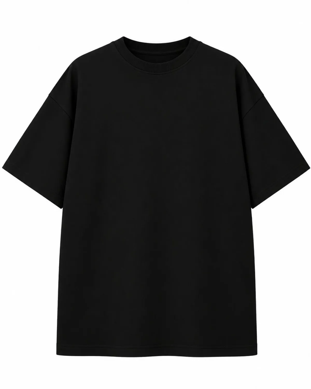 Lightweight oversized tee in Black