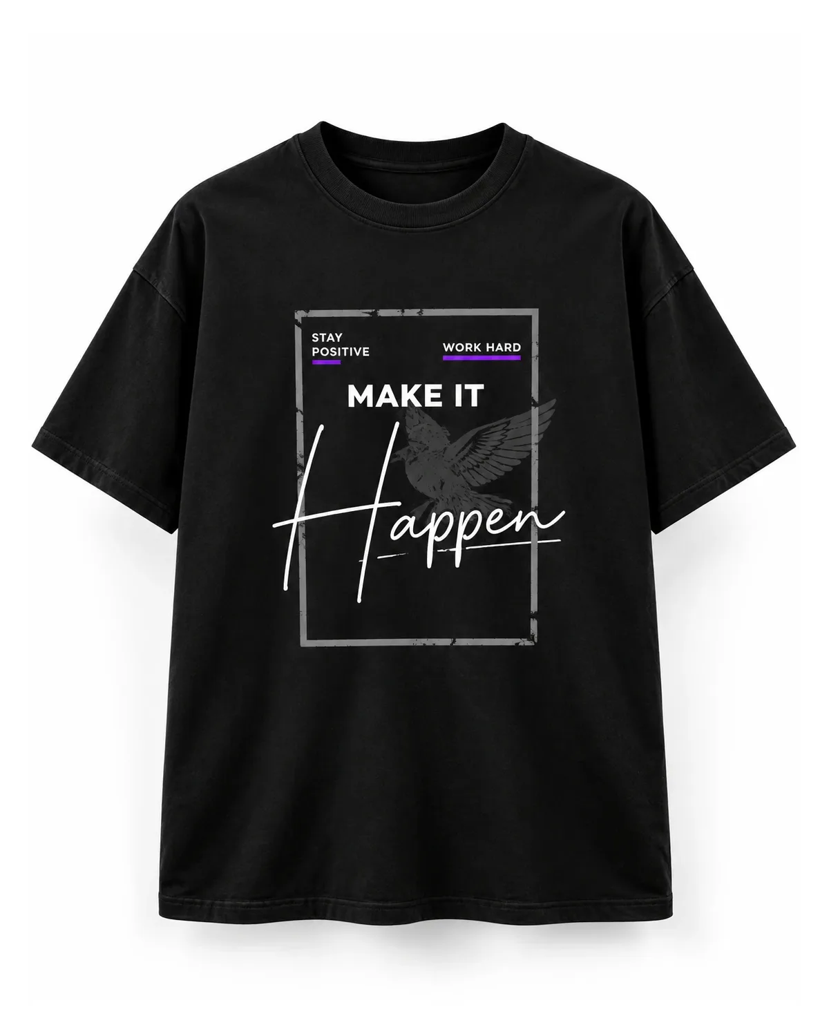 Make it happen graphic tee in Black