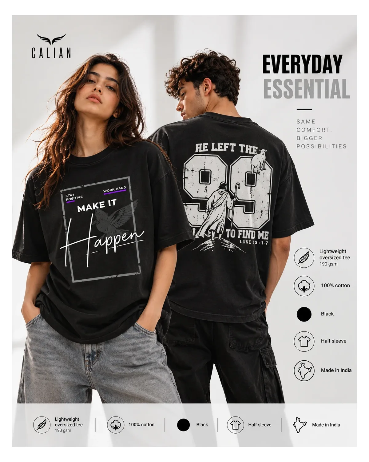 Make it happen graphic tee in Black