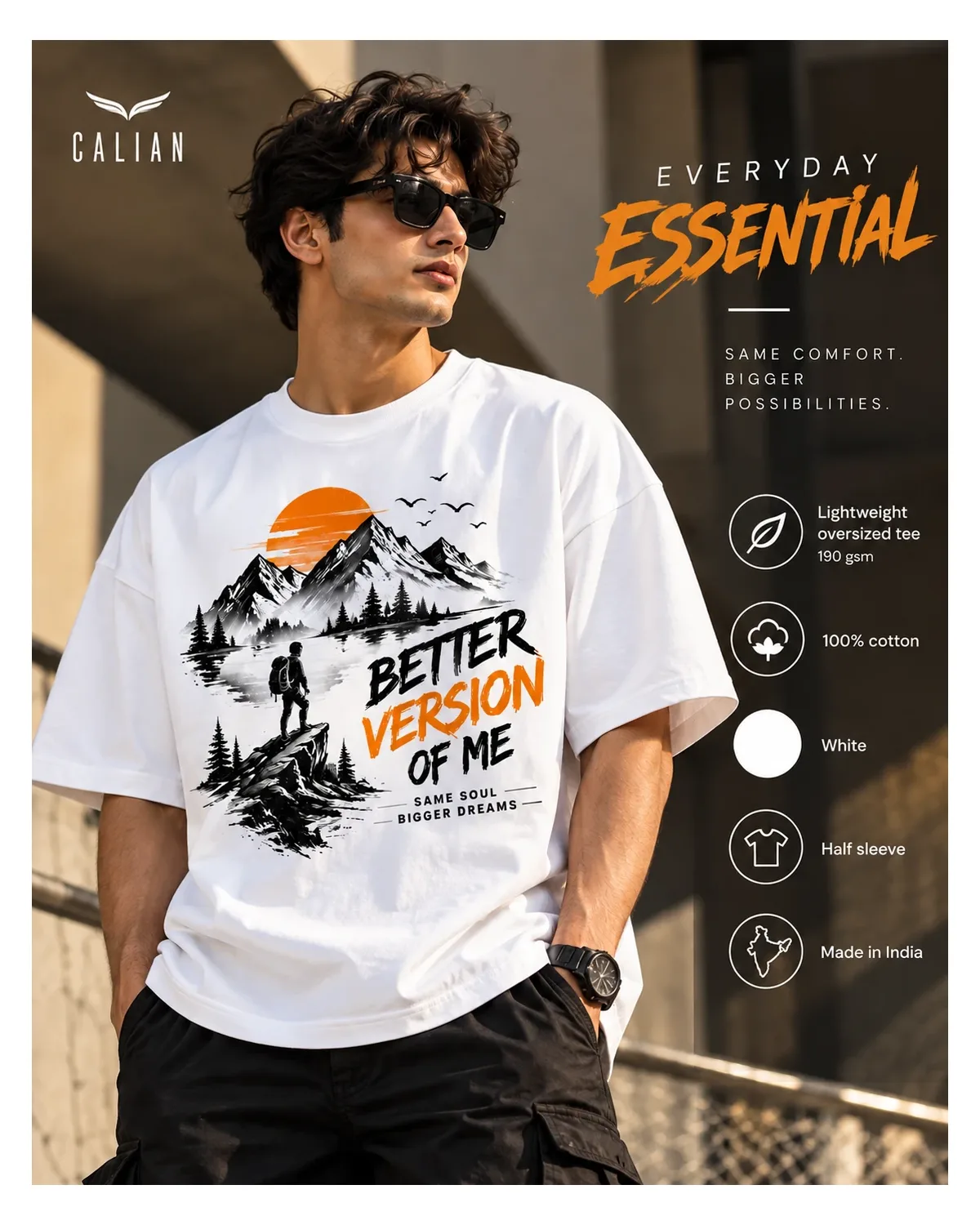 Better version of me graphic tee in White