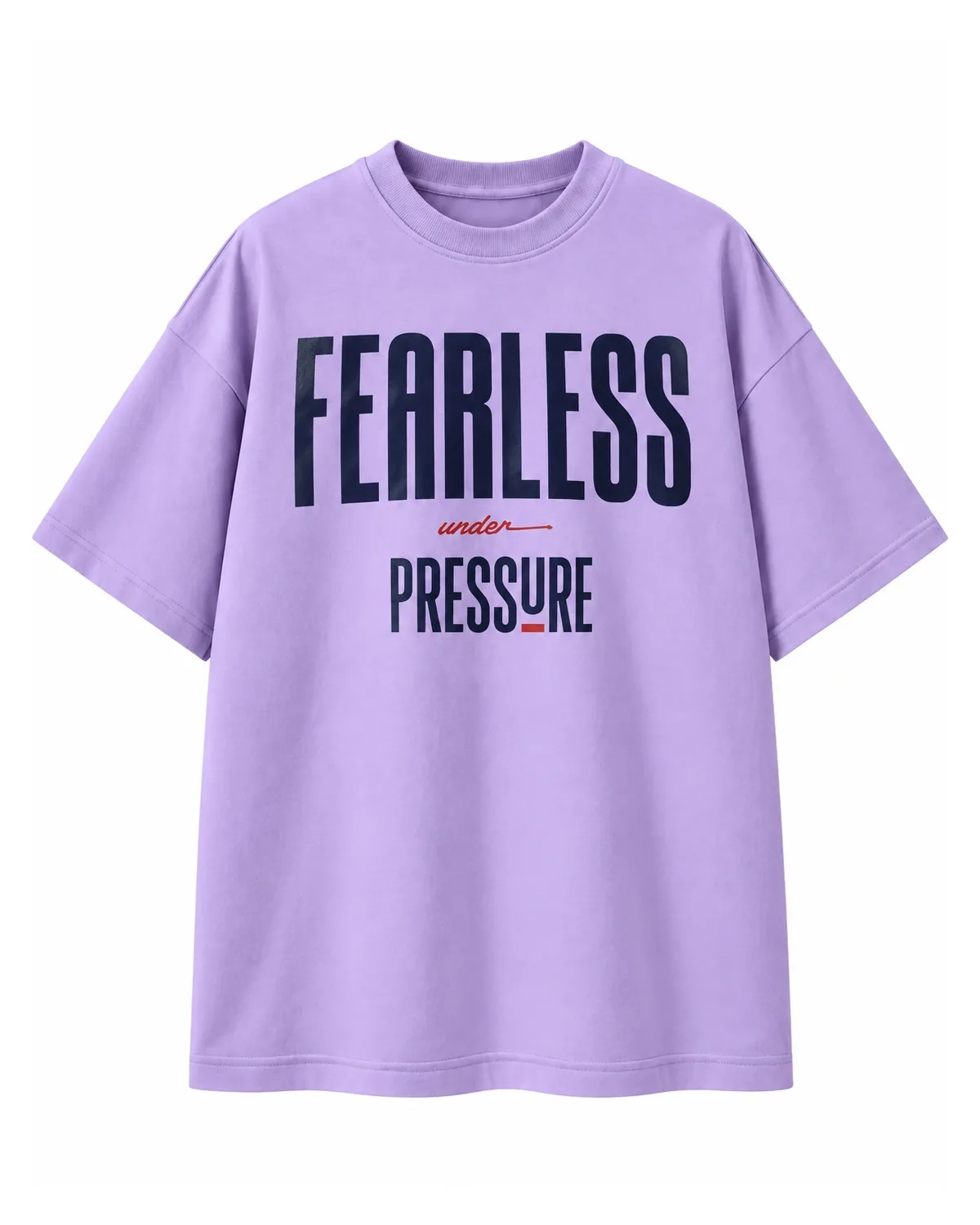 Fearless under pressure graphic tee in Lavender