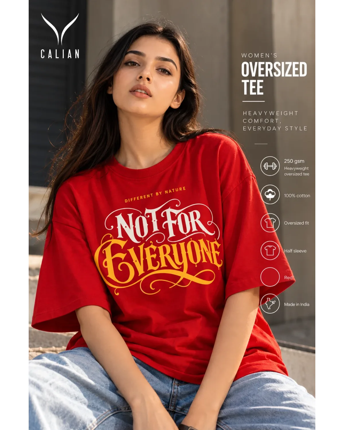 Not for everyone graphic tee in Red