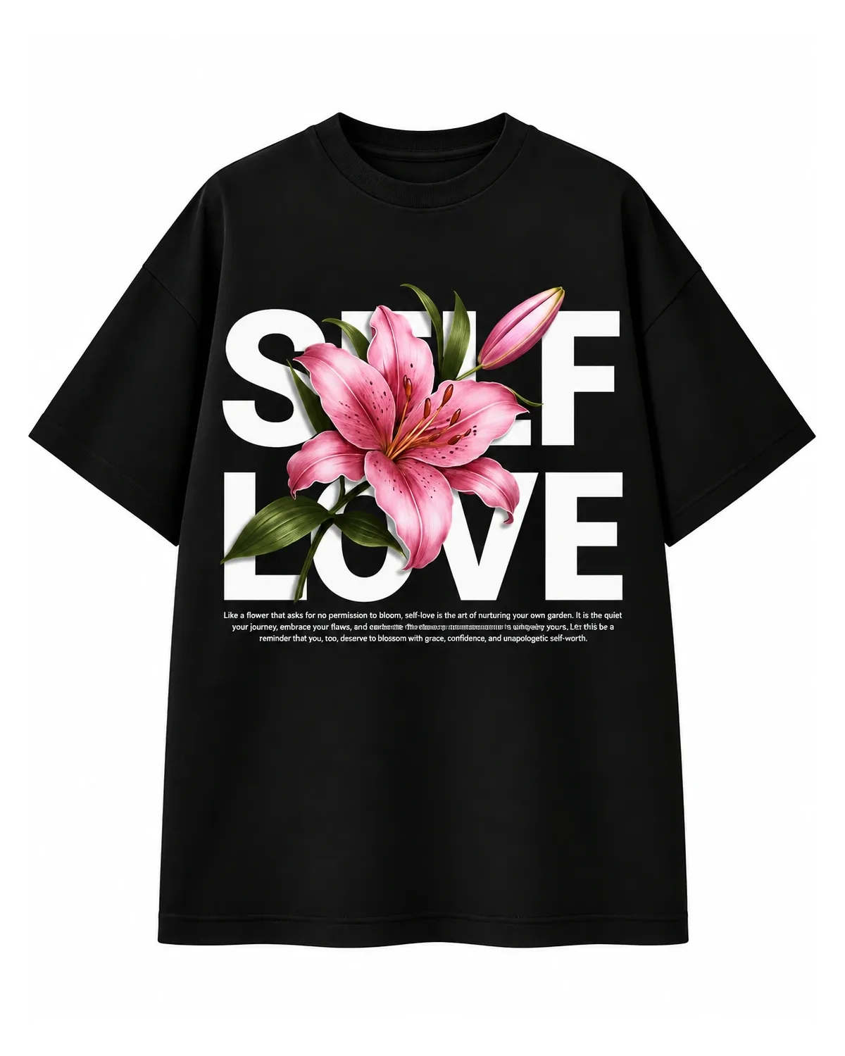 Self love graphic tee in Black