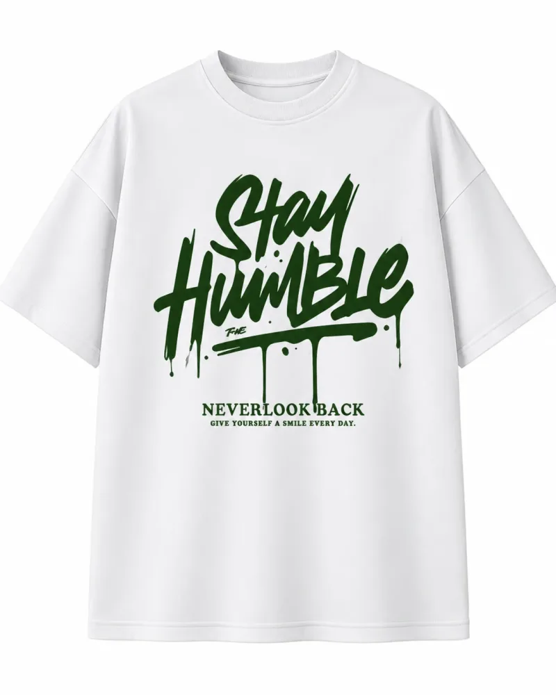 Stay humble graphic tee in White